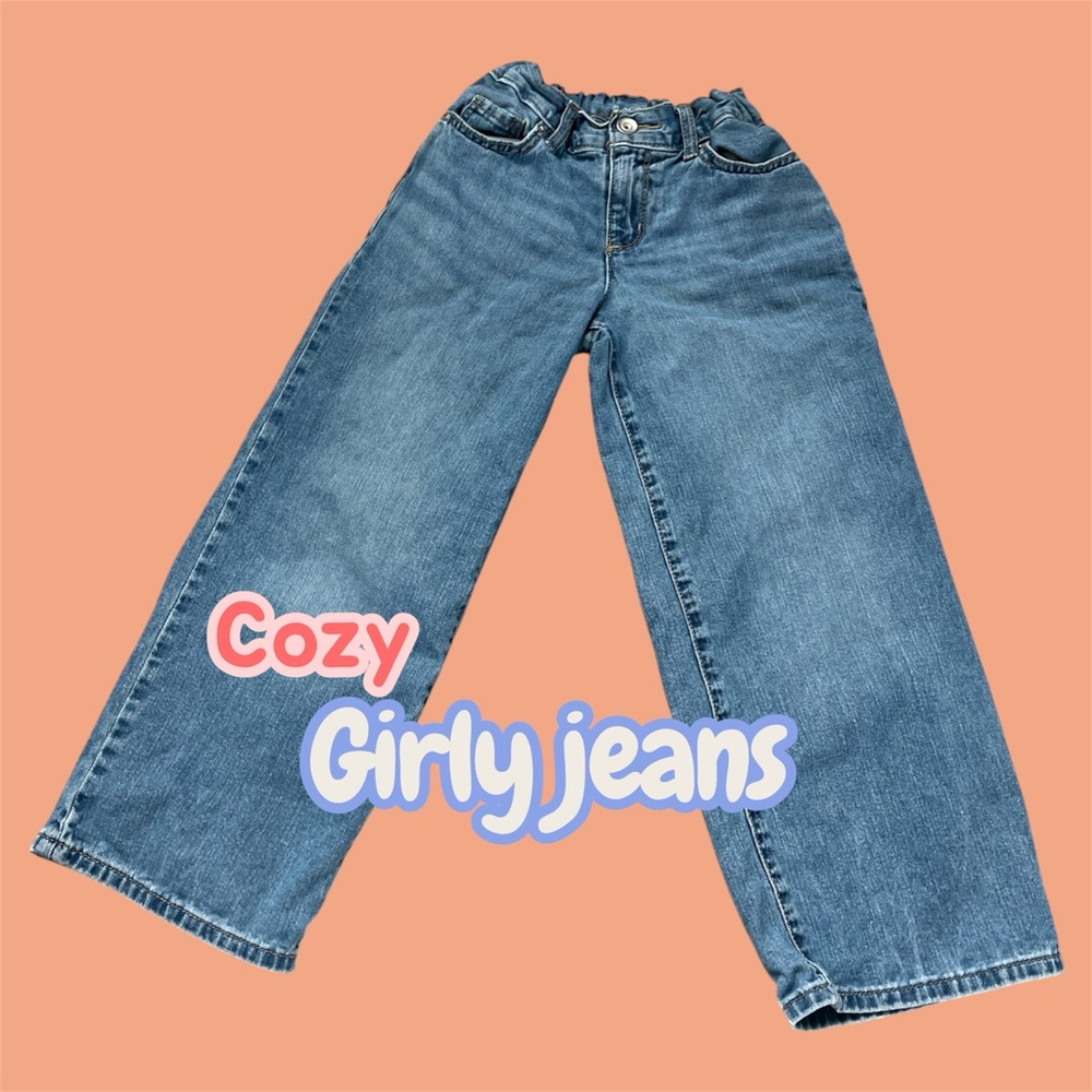 Blue Wide-Leg Jeans